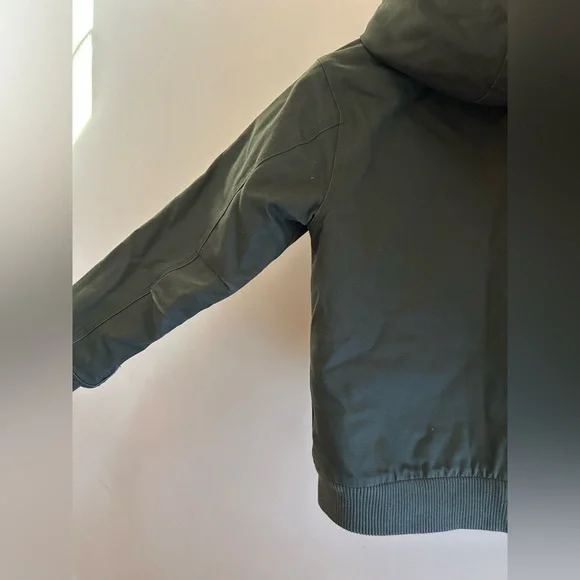 Carhartt Kids Duck Canvas Jacket 10/12 • Quilted Hooded Workwear Coat Green - Picture 9 of 13